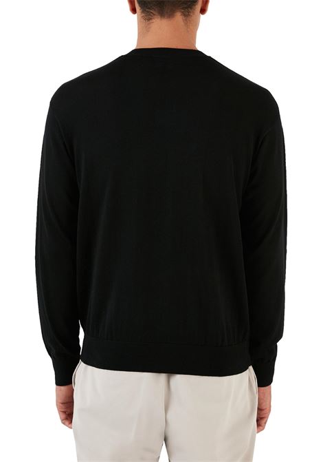 Maglione in lana vergine rasata con logo aquila jacquard EMPORIO ARMANI | Maglie | 6R1MXG 1MNGZF093